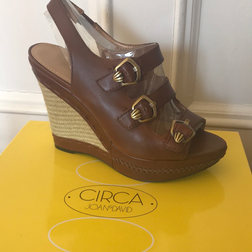 Joan & David Circa platform wedge heels sandals